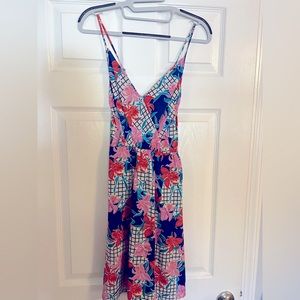 Yumi Kim multi color dress with criss cross back